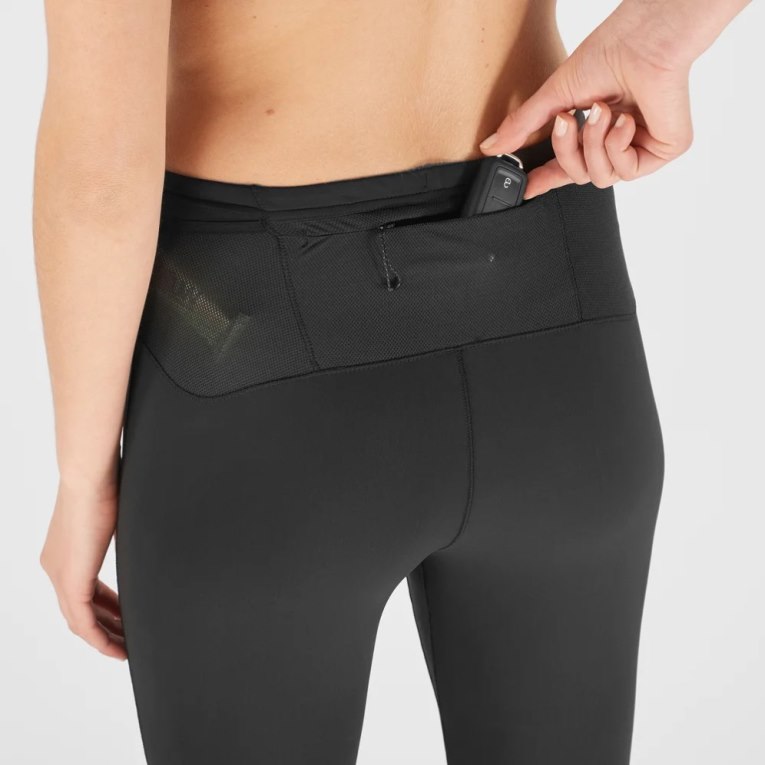 Black Salomon Xa Warm Women's Running Tights | IE TY9753